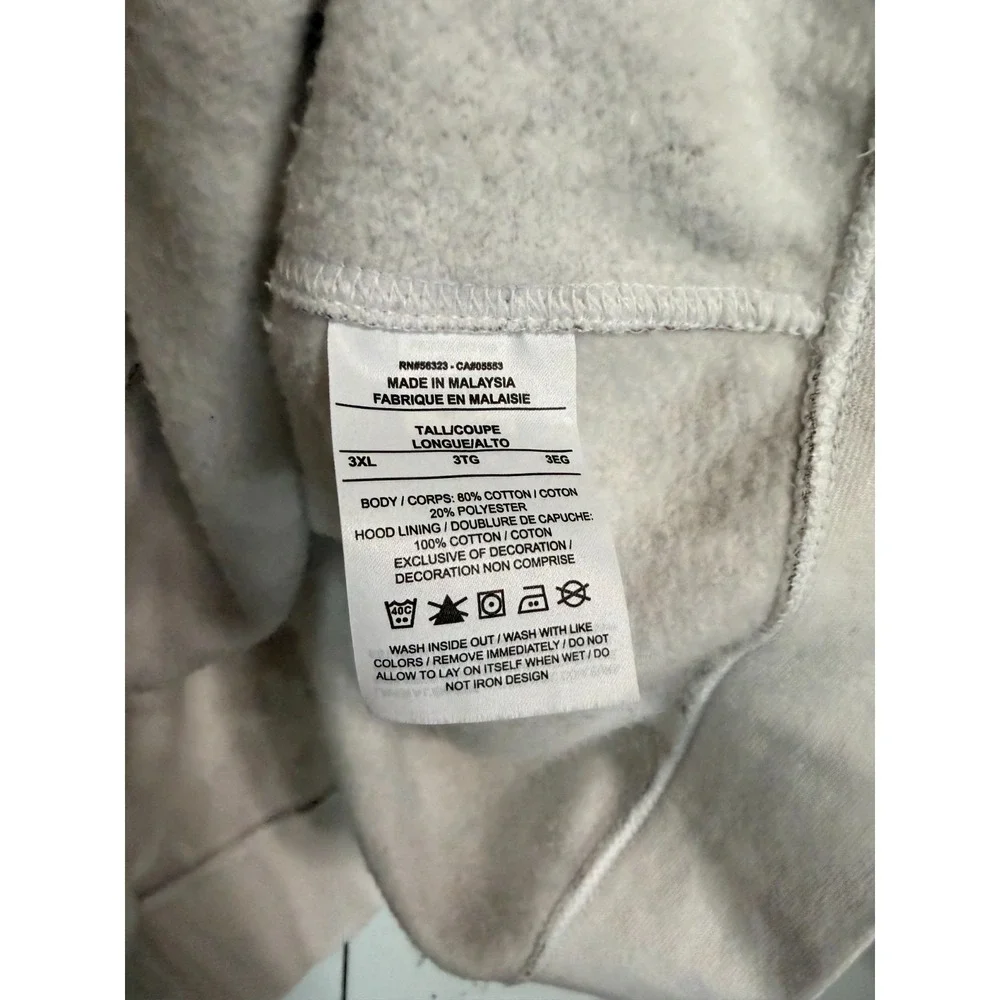 Nike Hoodie Mens 3XL Tall Beige Gray Camo Pullover Embroidered Logo Fleece